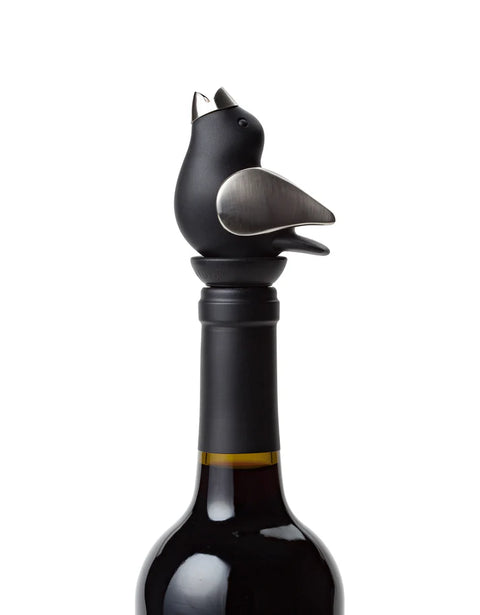ChirpyTop™ Wine Pourer Black/Chrome