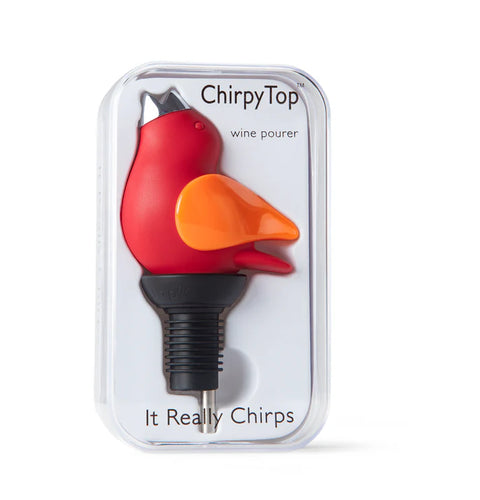ChirpyTop™ Wine Pourer Red/Orange