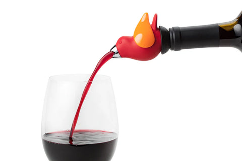 ChirpyTop™ Wine Pourer Red/Orange