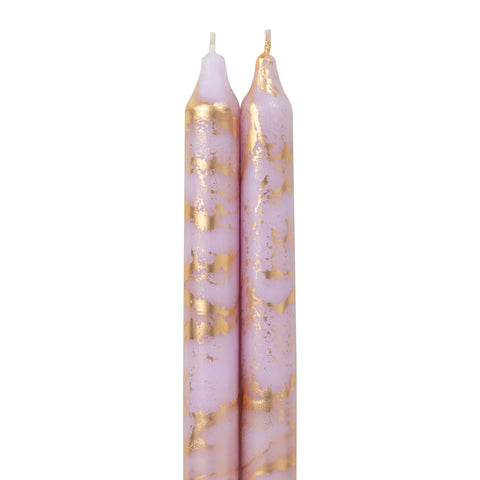 Northern Lights 12" Decorative Tapers Petal with Gold - 2 Pack