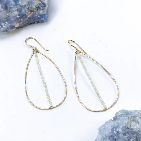 Laura J Pearl Raindrop Earrings