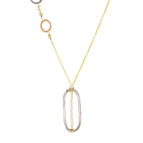 Laura J Pearl Mist Necklace