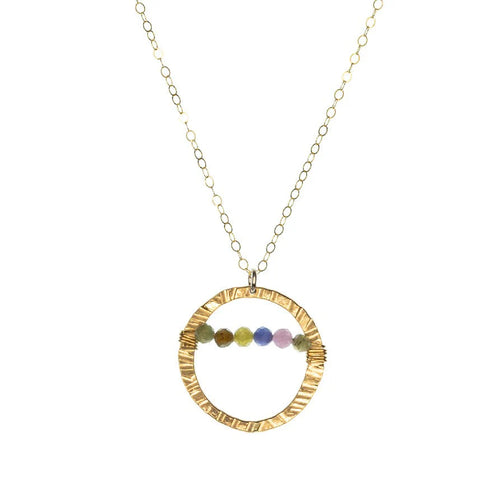 Laura J Sapphire Serenity Pendant Necklace