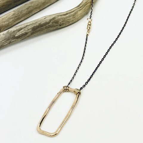 Laura J Karma Rectangle Necklace