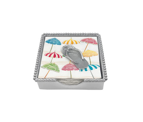 Mariposa Flip Flop Beaded Napkin Box Set