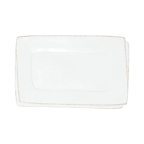 Vietri White Lastra Small Rectangular Tray
