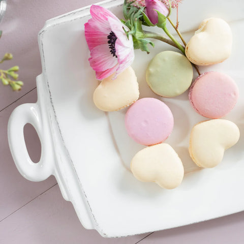 Vietri White Lastra Handled Rectangular Platter