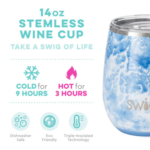 Swig Sea Spray Stemless Wine Cup 14oz