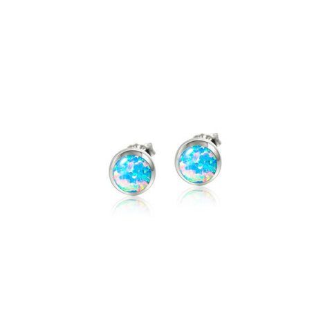Alamea Opal 7mm Round Post Earrings