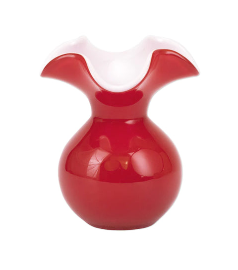 Vietri Hibiscus Glass Red Bud Vase