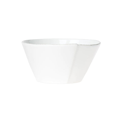 Vietri White Lastra Medium Stacking Serving Bowl