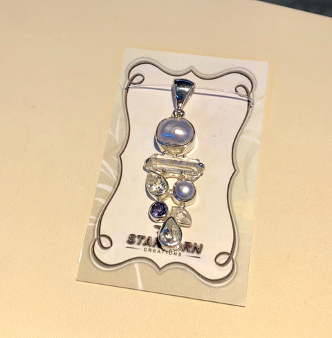 Sterling Silver Moonstone Pendant
