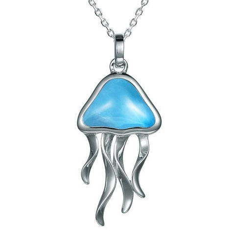 Alamea Larimar Jellyfish Pendant Necklace