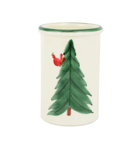 Vietri Old St. Nick Utensil Holder with Carrots