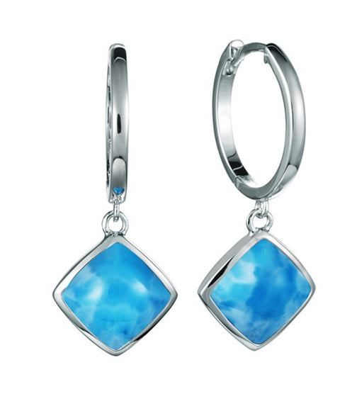 Alamea Larimar Square Hoop Earrings