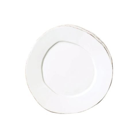Vietri White Lastra Salad Plate