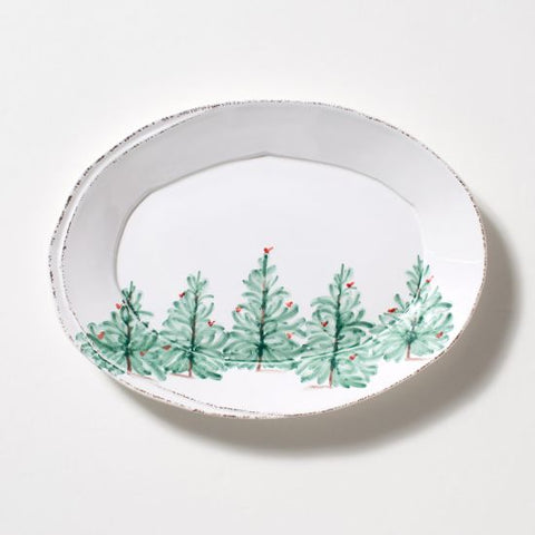 Lastra Small Holiday Oval Platter