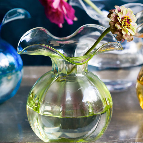 Vietri Hibiscus Bud Vase Green