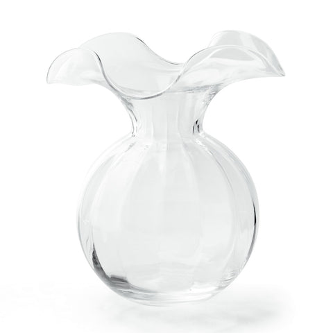 Vietri Hibiscus Small Fluted Vase Clear
