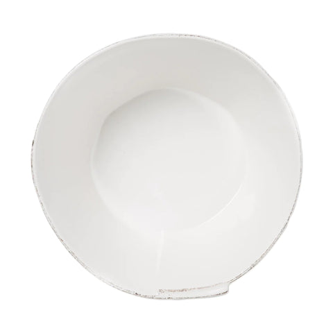 Vietri White Lastra Large Stacking Serving Bowl