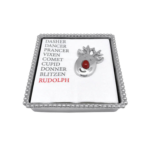 Mariposa Rudolph Beaded Napkin Box Set