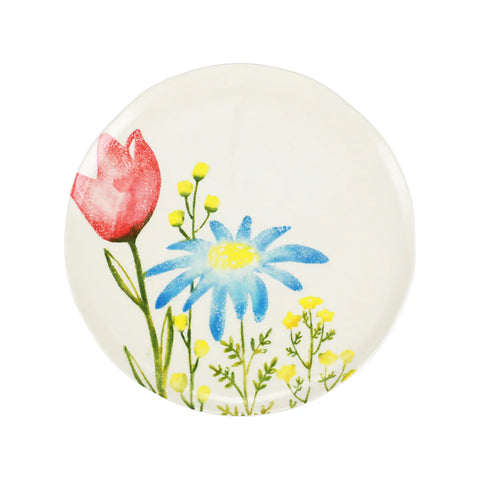 Vietri Fiori di Campo Tulip & Daisy Dinner Plate