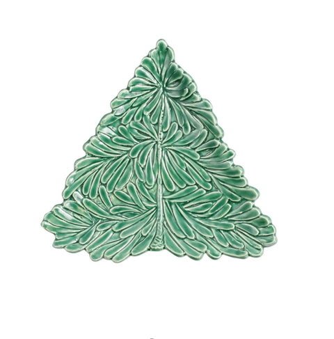 Vietri Lastra Holiday Figural Tree Small Plate