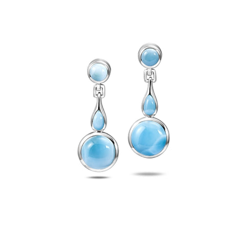 Alamea Larimar Circle Post Earrings