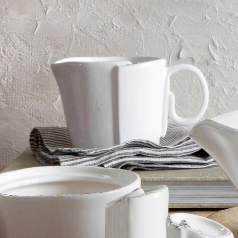 Vietri White Lastra Creamer