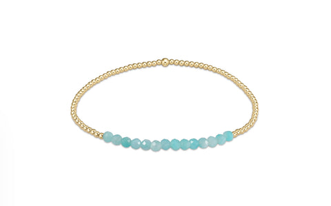 Enewton Gold Bliss 2mm Bead Bracelet - Amazonite