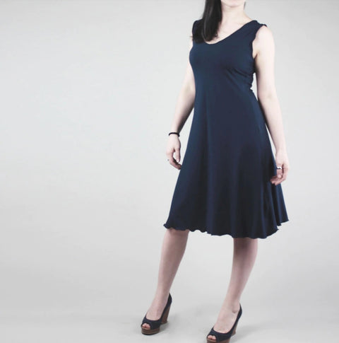 Angelrox Flare Dress Navy