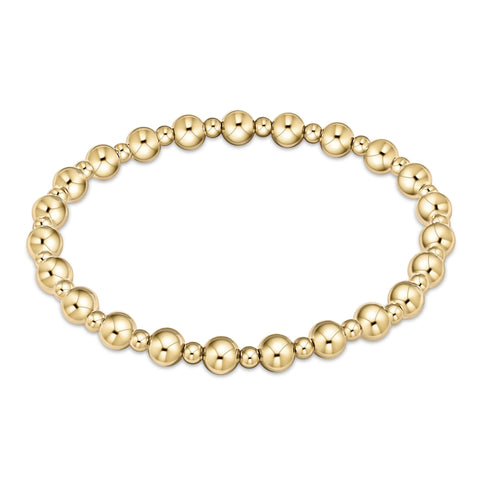 Enewton gold grateful pattern 6mm bead bracelet