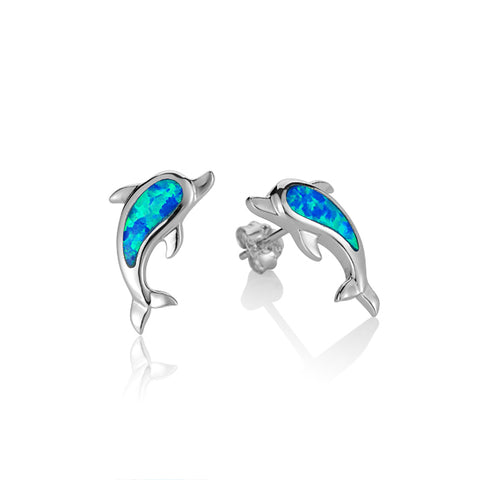 Alamea Opal Dolphin Post Earrings