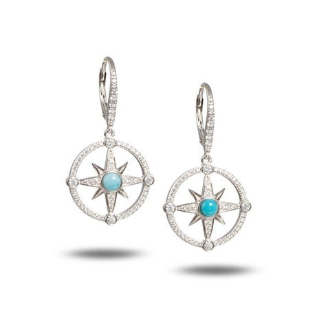 Alamea Larimar Compass Earrings