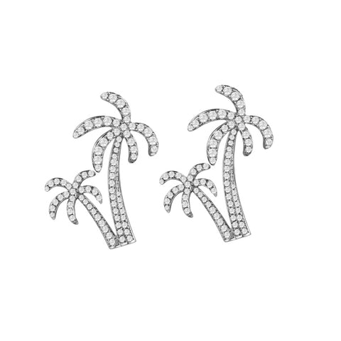 Alamea Twin Palm Tree Post Earrings
