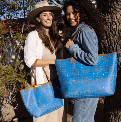 NEW Hobo ALL THAT TOTE Coated Canvas/Blue Journey Bandanna