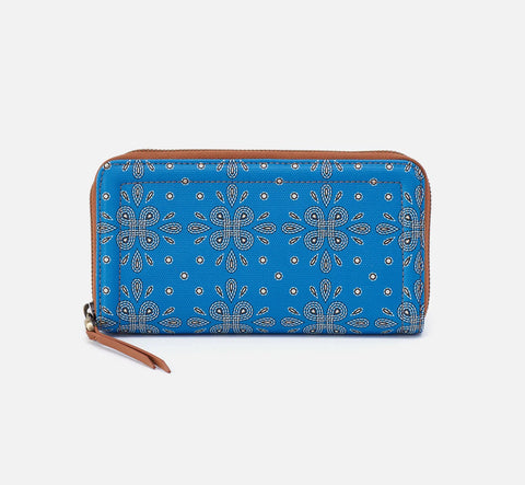 NEW Hobo SOMA Large Wallet - Blue Journey Bandanna