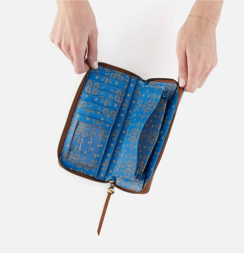 NEW Hobo SOMA Large Wallet - Blue Journey Bandanna