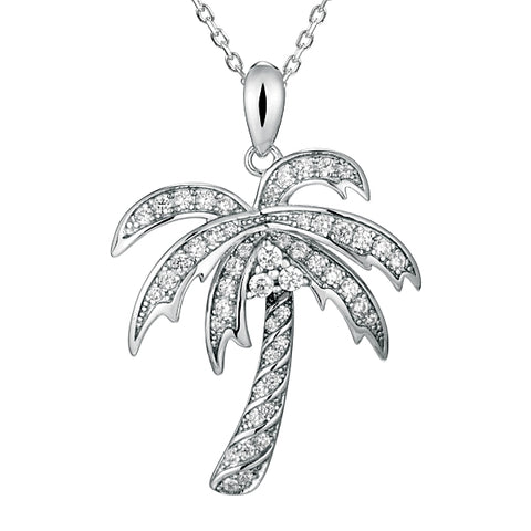 Alamea Palm Tree Pendant Necklace