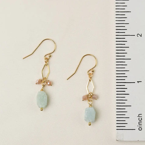 Anne Vaughan Solace Aquamarine Dangle Earrings