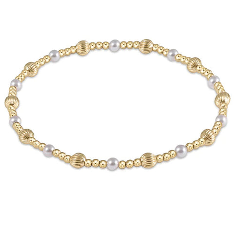enewton dignity sincerity pattern 4mm bead bracelet - pearl