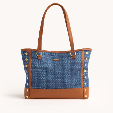 Hammitt Andersen Revival Tote Mosaic Denim/Brushed Gold