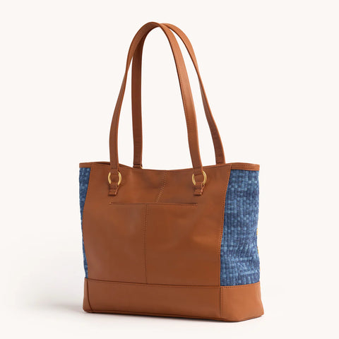 Hammitt Andersen Revival Tote Mosaic Denim/Brushed Gold