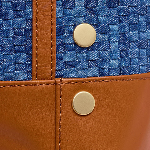 Hammitt Andersen Revival Tote Mosaic Denim/Brushed Gold
