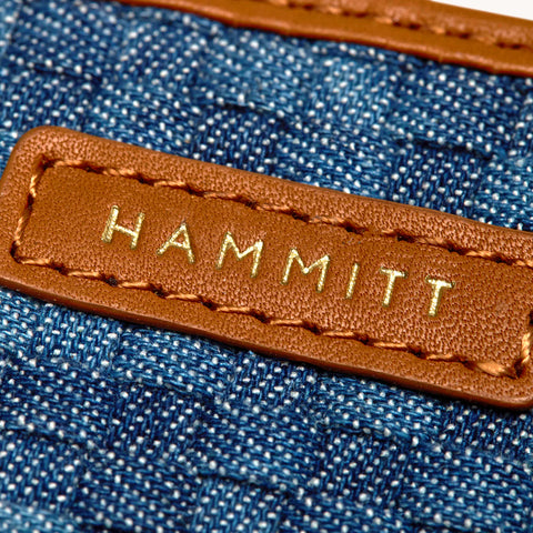 Hammitt 5 North Wallet Mosaic Denim/Brushed Gold