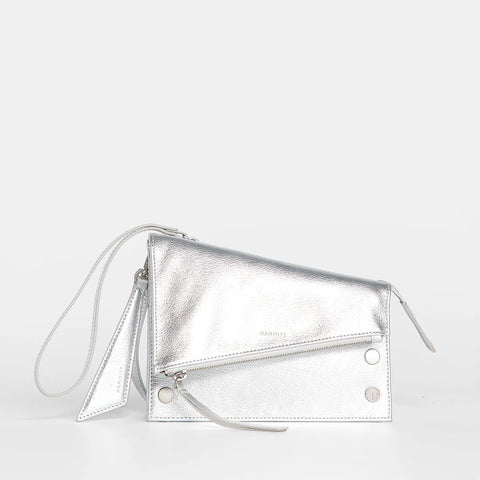 Hammitt Curtis Crossbody Clutch Sidewalk Silver/Brushed Silver