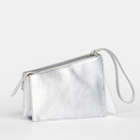 Hammitt Curtis Crossbody Clutch Sidewalk Silver/Brushed Silver