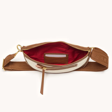 Hammitt Charles Crossbody Medium Courtyard Cream/Brushed Gold