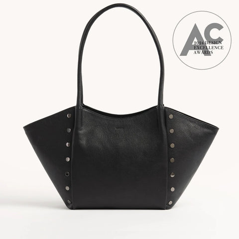 Hammitt Paul Large Shoulder Bag Black/Gunmetal