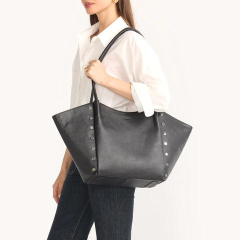Hammitt Paul Large Shoulder Bag Black/Gunmetal